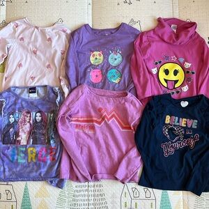 H&M, Disney, Gymboree Garanimals Girls’ Long Sleeve Shirts (Size: 6-8Y, 7, 7/8)